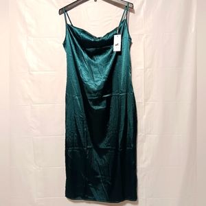 XXXITICAT NWT Emerald Green Sheath Dress, Size Large, Adjustable Straps